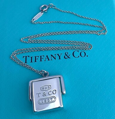 Tiffany & Co Silver 925 1837 Spinner Square Pendant Necklace Tiffany & Co Silver 925 1837 Spinner Square Pendant Necklace