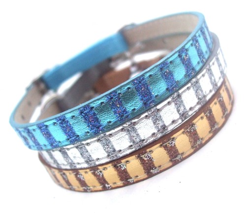 Metallic SAFETY CAT COLLAR Gold Silver Blue Glittery Shine + Bell Brand New UK - Picture 4 of 17