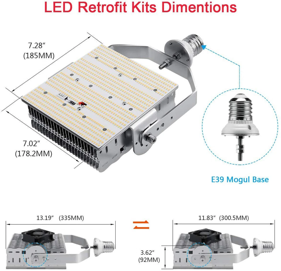 150W LED Shoebox Retrofit Kit For Industrial Warehouse Parking Lot Street Light - Image 3 of 4