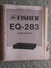 Fisher EQ-283 service manual original repair book stereo graphic equalizer eq