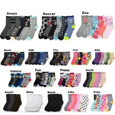 Boys Girls School Crew Socks Lot Casual 0-12 2-3 4-6 6-8 Baby Toddler Kids Gift