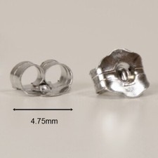 14k Replacement Earring Backs Push Stud Small Solid Gold Pair or Single Y, W, R