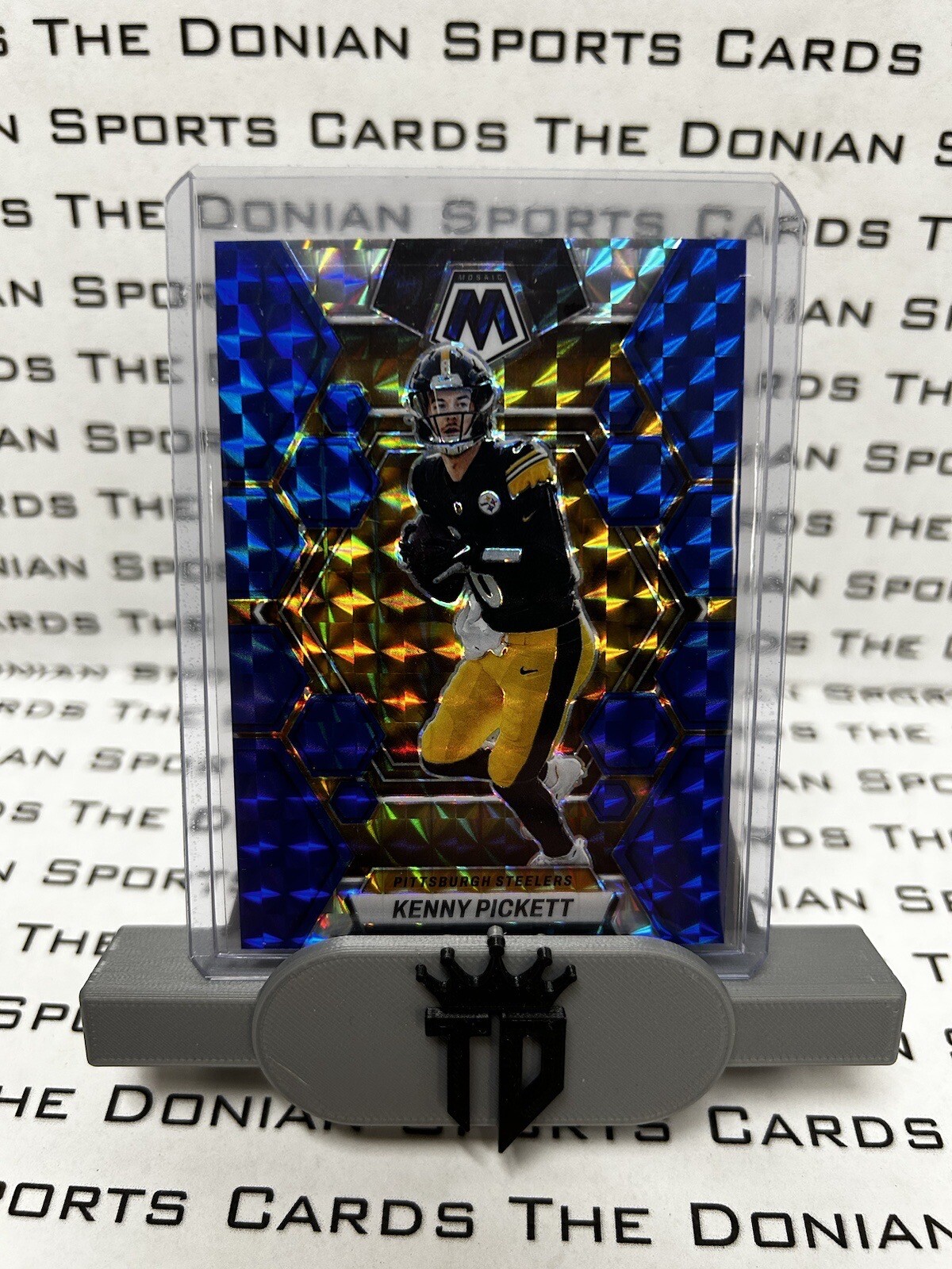 2023 Mosaic Football Kenny Pickett #201 Blue Mosaic Prizm Parallel/99