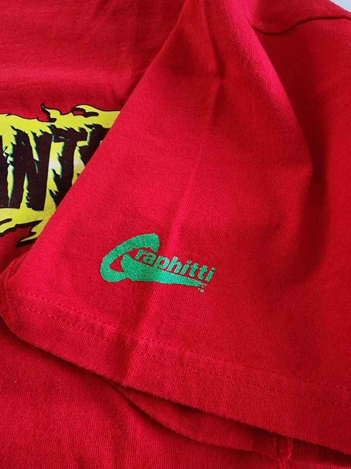 Camisa De Colección Green Lantern Graphitti Designs Para Hombre Grande Años 90 DC Comics Roja Foto 4 de 4