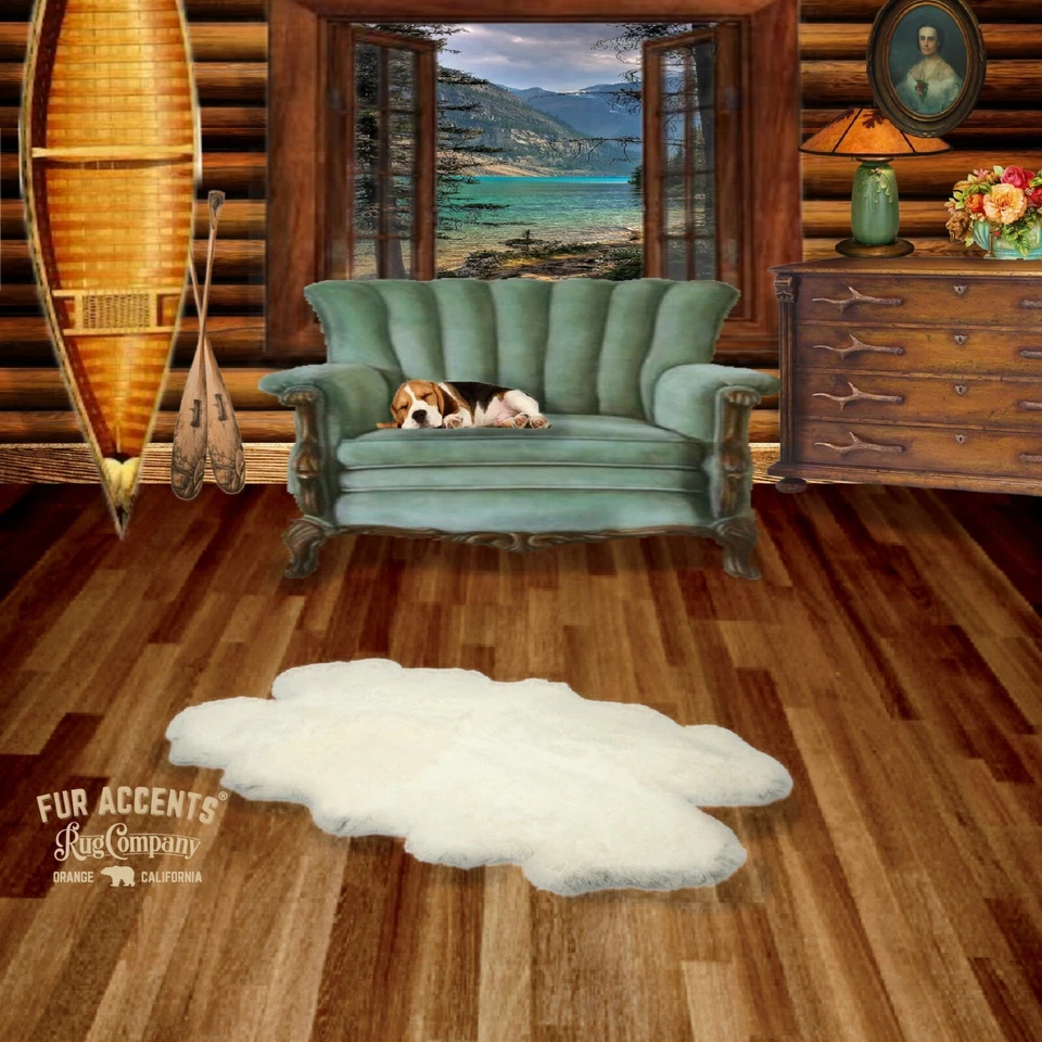 Alfombra infantil de piel de oveja - Quatro - Piel sintética de felpa premium - Peluca de diseñador suave  Foto 2 de 4