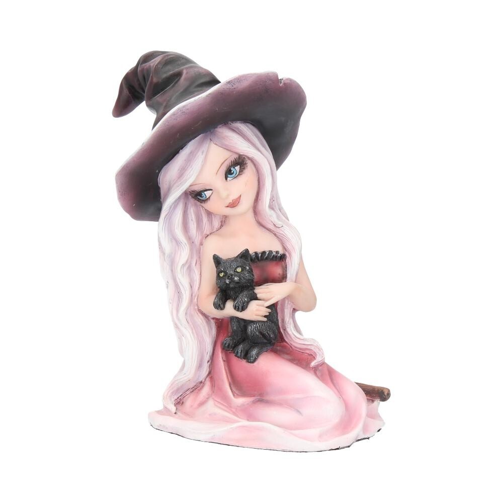 NEMESIS NOW BEAUTIFUL GOTHIC WITCH ROSA WITH BLACH CAT FIGURINE ORNAMENT STATUE