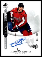 2020-21 UD SP Authentic Future Watch Rookie Auto /999 #190 Alexander Alexeyev