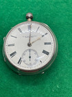 STERLING SILVER GENTS POCKET WATCH ANTIQUE VINTAGE COLLECTABLE OPEN FACE RARE