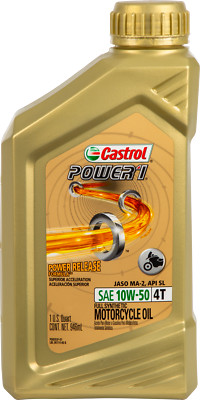 Castrol Power 1 Racing 4T Motorcycle Oil 1 qt 10W50 6114