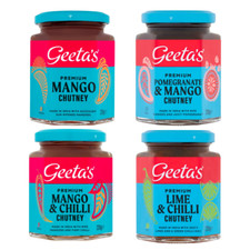 Geetas Mango Chutney Lime Chilli Flavours Chutney Indian Food Multiple Pack
