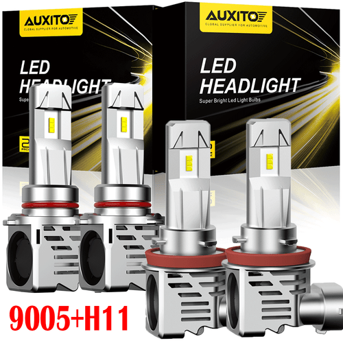 Canbus 9005 H11 LED Combo Headlight Fog Light Kit High Low Beam Bulb White EAW
