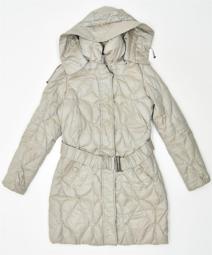TRUSSARDI Cappotto Donna Con Cappuccio Imbottito IT 46 Grande Grigio  Poliestere MQ11 | eBay