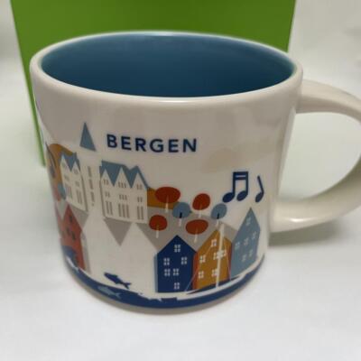 BERGEN Norway Starbucks coffee Cup Mug 14oz You Are Here Collection Ceramic  NEW | eBay