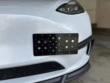 Bumper Tow Hook License Plate Mount Bracket Kit for Tesla Model Y 2020 - 2024