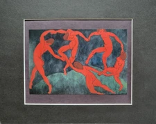 Henri Matisse "The Dance" Matted offset Color Lithograph Print  1991