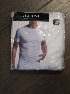 Alfani Men's 100% Combed Cotton Jersey Crew Neck T-Shirts - Pack Of 4, White, Size Large - View #6
