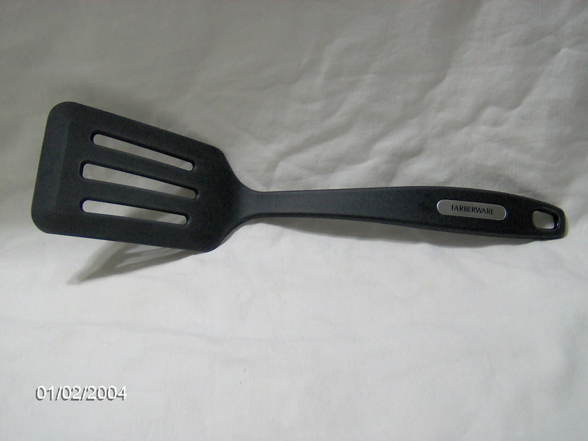 FARBERWARE STURDY SLOTTED TURNER FLIPPER SPATULA KITCHEN COOKING UTENSIL  Black