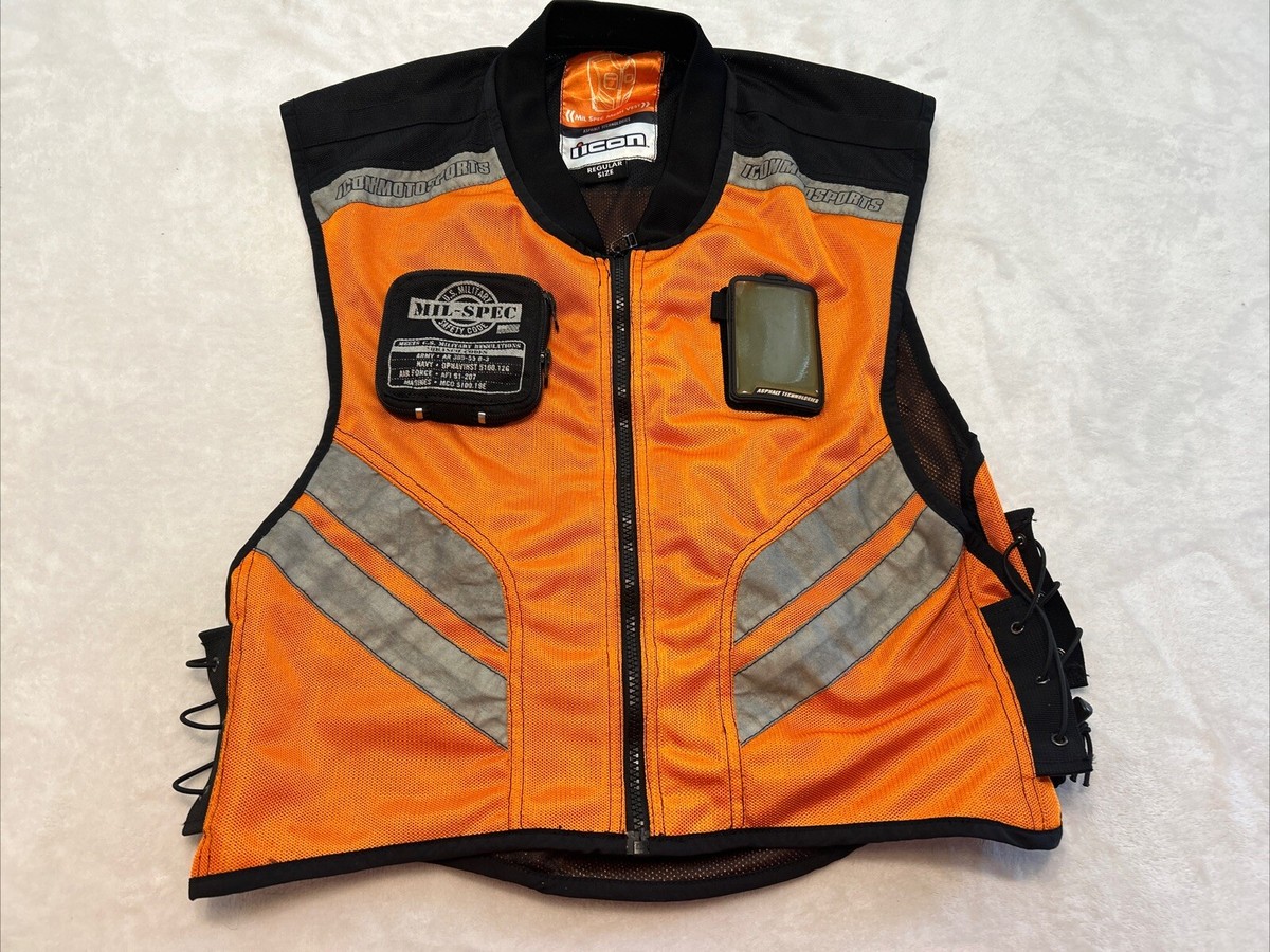 【新品未使用】STONE  MIL-SPEC VEST Icon Motorsports Mil Spec Mesh Motorcycle Vest Regular Size