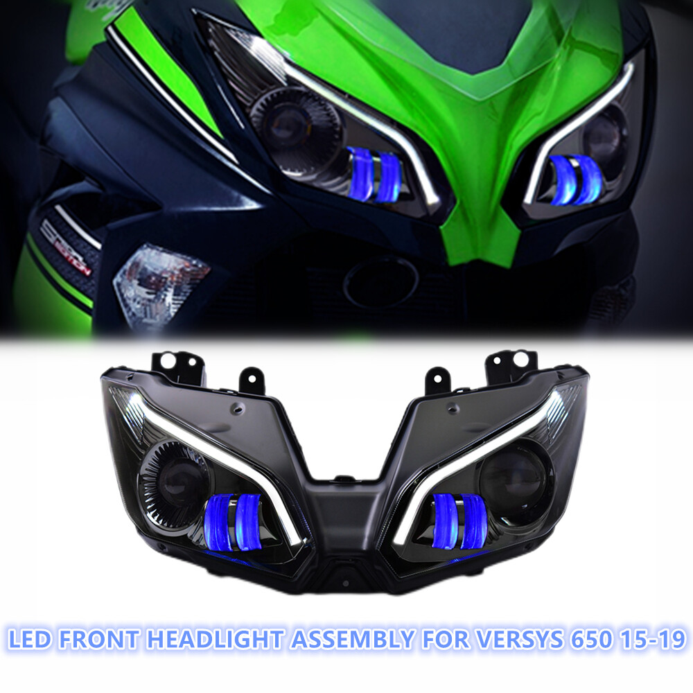 1X LED Headlight Assembly for Kawasaki Versys 650 15-19 Motorcycle