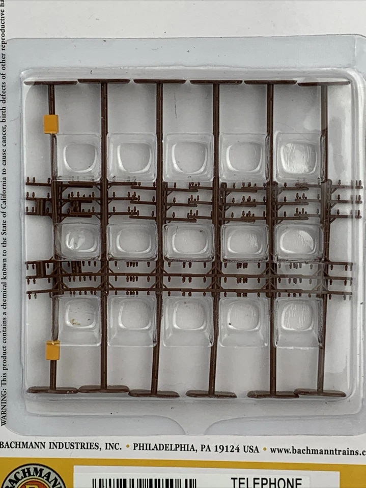 Bachmann 42506 N Scale Telephone Poles - 12 Count - Image 2 of 2