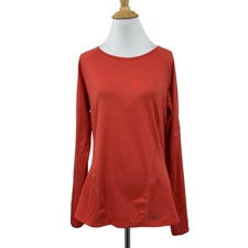 Rei Shirt Womens M Medium Poppy Long Sleeve Stretch Pullover Wicking Outdoor