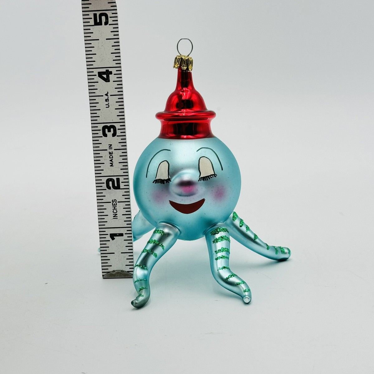 Christopher Radko Wally Squid Octopus Glass Christmas Ornament 5