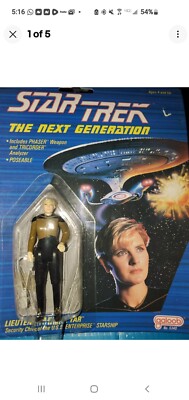 Star Trek The Next Generation 3.75 Lieutenant Tasha Yar Galoob 1988 5340