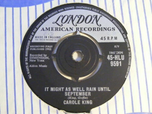 Carole King London 45 RPM Speed Vinyl Records