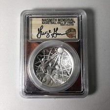 George Gervin Signed Silver Commemorative Coin Basketball Hall of Fame