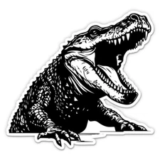 Crocodile Angry Vinyl Sticker - SELECT SIZE