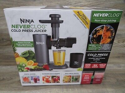 Ninja NeverClog Cold Press Juicer JC151 GRAY for sale online Ninja NeverClog Cold Press Juicer JC151 GRAY for sale online