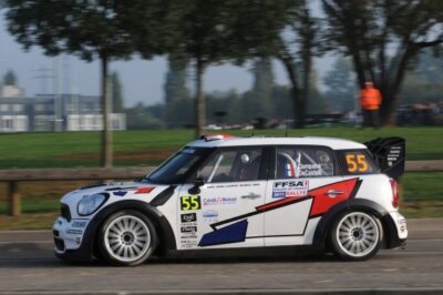 Pierre Campana (FRA) Mini John Cooper Works on the Shakedown stage Old Photo 2