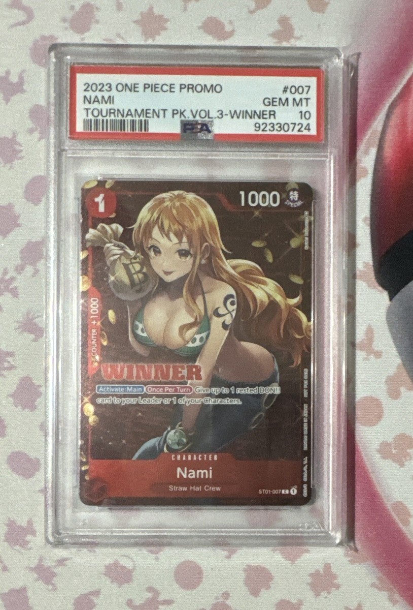 PSA 10 GEM MINT Nami ST01-007 English Winner Promo One Piece PSA 10 GEM MINT Nami ST01-007 English Winner Promo One Piece