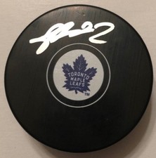 NIKITA ZAITSEV SIGNED TORONTO MAPLE LEAFS PUCK W/CASE COA