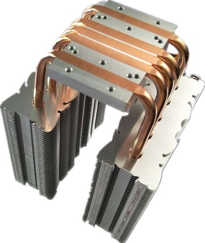 Cooling Copper Aluminum Dual Radiator Heatpipe Heatsink for 200W/300W COB LED - Picture 3 of 7