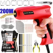 Hot Stapler Car Bumper Fender Fairing Welder Gun Plastic Repair Kit +1200Staples