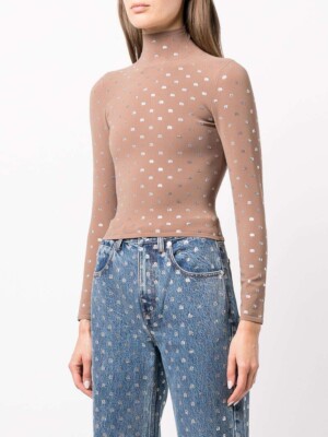 Alexander Wang クリスタル ホットフィックス チューブスカート Alexander Wang crystal-embellished high-waist Skirt | White