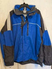 Columbia- Bugaboo Interchange 3 in 1 Blue/Black Jacket Vintage Mens sz XL