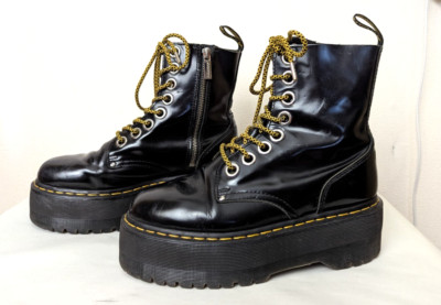 DR. MARTENS JADON MAX Gr. 39 SCHWARZ PLATEAU STIEFEL BOOTS DOC SCHUHE A2504