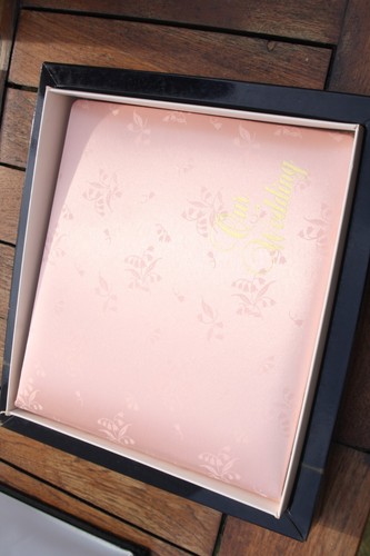 Debussy 'Our Wedding' Satin Album. Peach with delicate floral pattern. - Picture 2 of 6