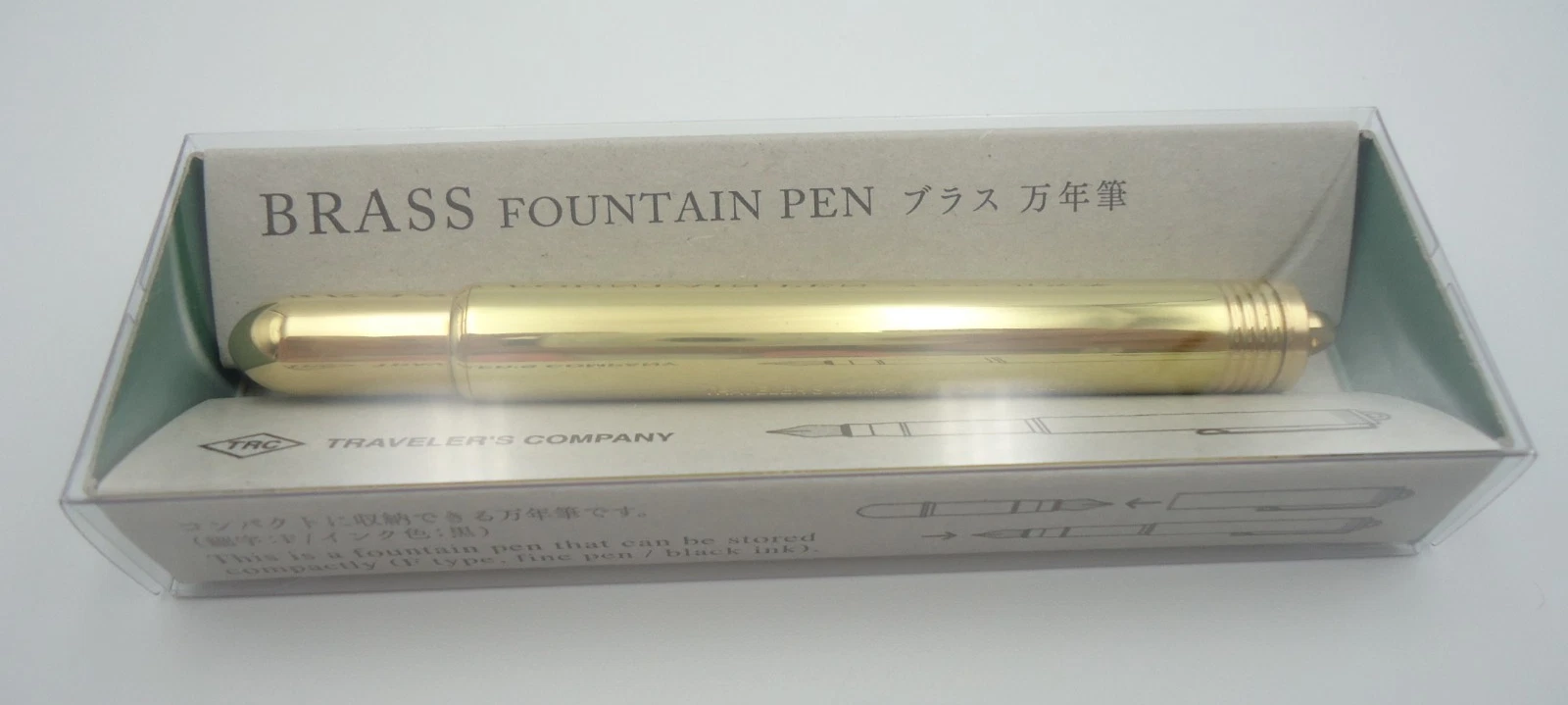 TRAVELER'S COMPANY Solid Brass Fountain Pen Fine Nib Made in Japan New image 3