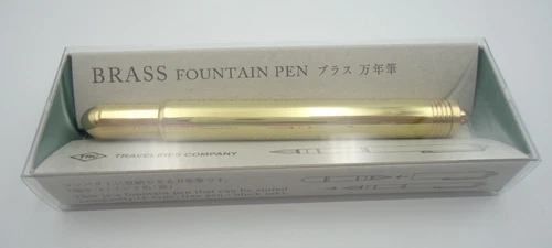 TRAVELER'S COMPANY Solid Brass Fountain Pen Fine Nib Made in Japan New image 3