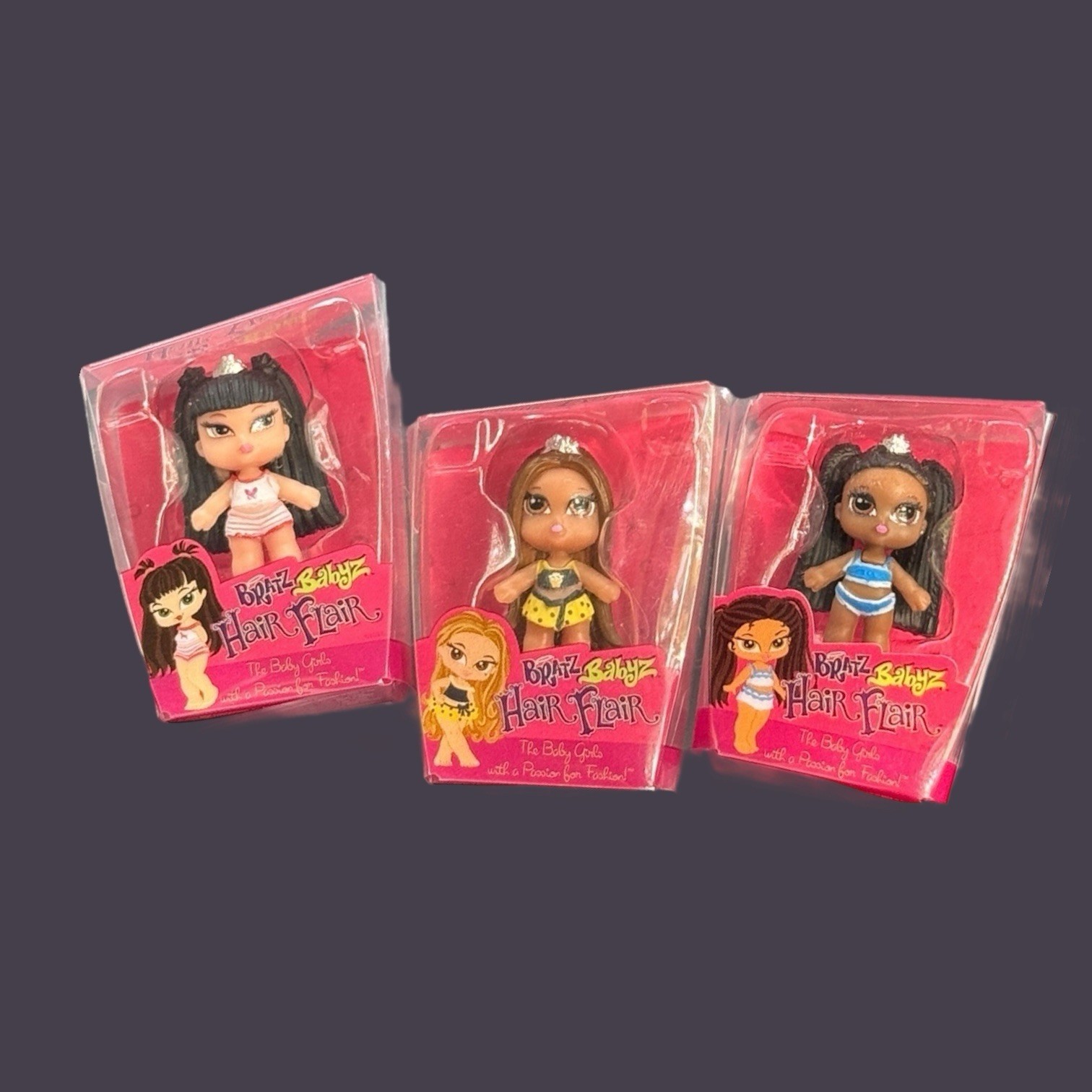 Mini Bratz Babyz Hair Flair 3 Pack - Jade Sasha Yasmin Y2K Style