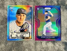 Ryan Castellani 2021 Topps Chrome Platinum Silver Refractor & Prizm Purple Holo