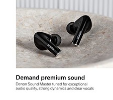 BLACK - DENON AH-C830NCW ACTIVE NOISE CANCELLING EARBUDS, 24-HR BATTERY LIFE,