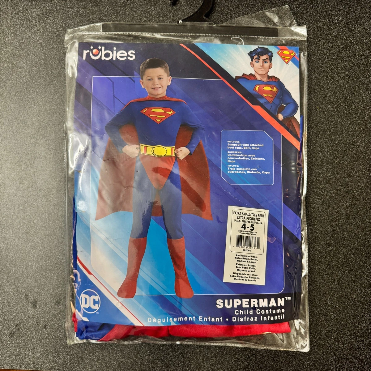 Rubies Capa De Superman Roja Con Emblema – Licencia Oficial DC Comics, Accesorio Para Disfraz Infantil Talla Única Para Niños Y Niñas
