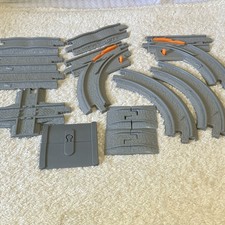BRIO Wooden Railway Plastic Track Set w/ Switch, Curves/Straights Gray 2003