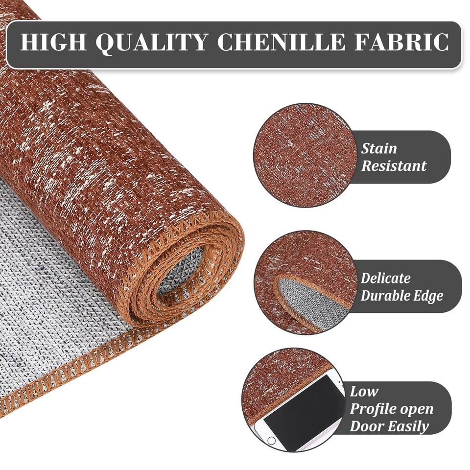 Washable Rugs 8x10 Area Rug Living Room Rug Modern Non Slip Rug Contemporary ... - Image 3 of 4