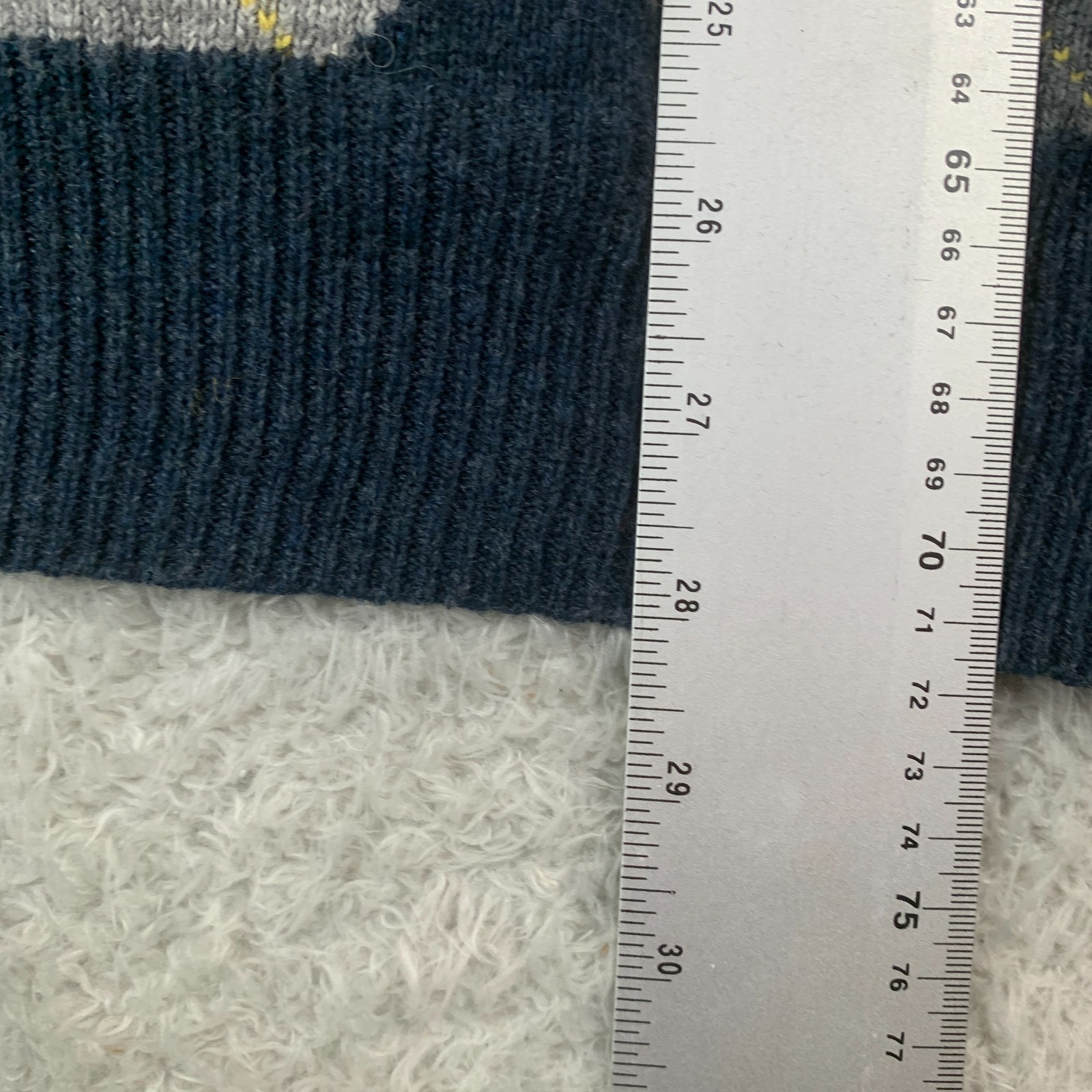 GAP Blue Argyle Patterned Full Zip Knitted Cardig… - image 12