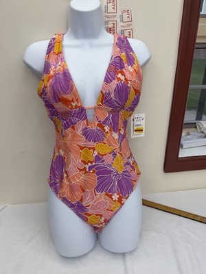 Roxy Juniors' Bell Bottom Blooms One-Piece Swimsuit Size Large NWT $100